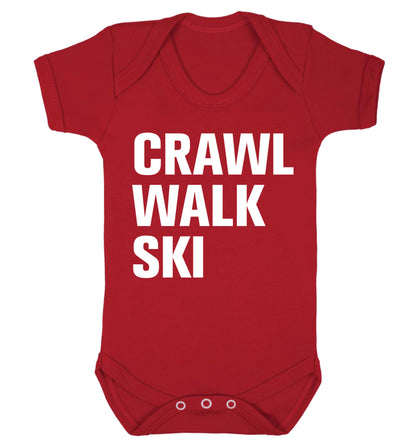Crawl walk ski Baby Vest red 18-24 months