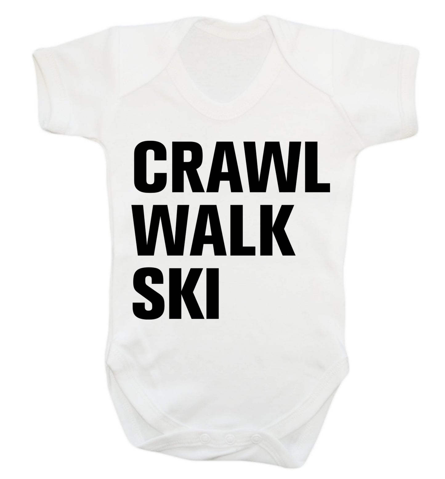 Crawl walk ski Baby Vest white 18-24 months