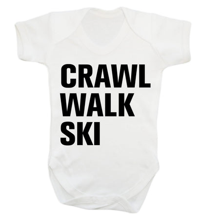 Crawl walk ski Baby Vest white 18-24 months