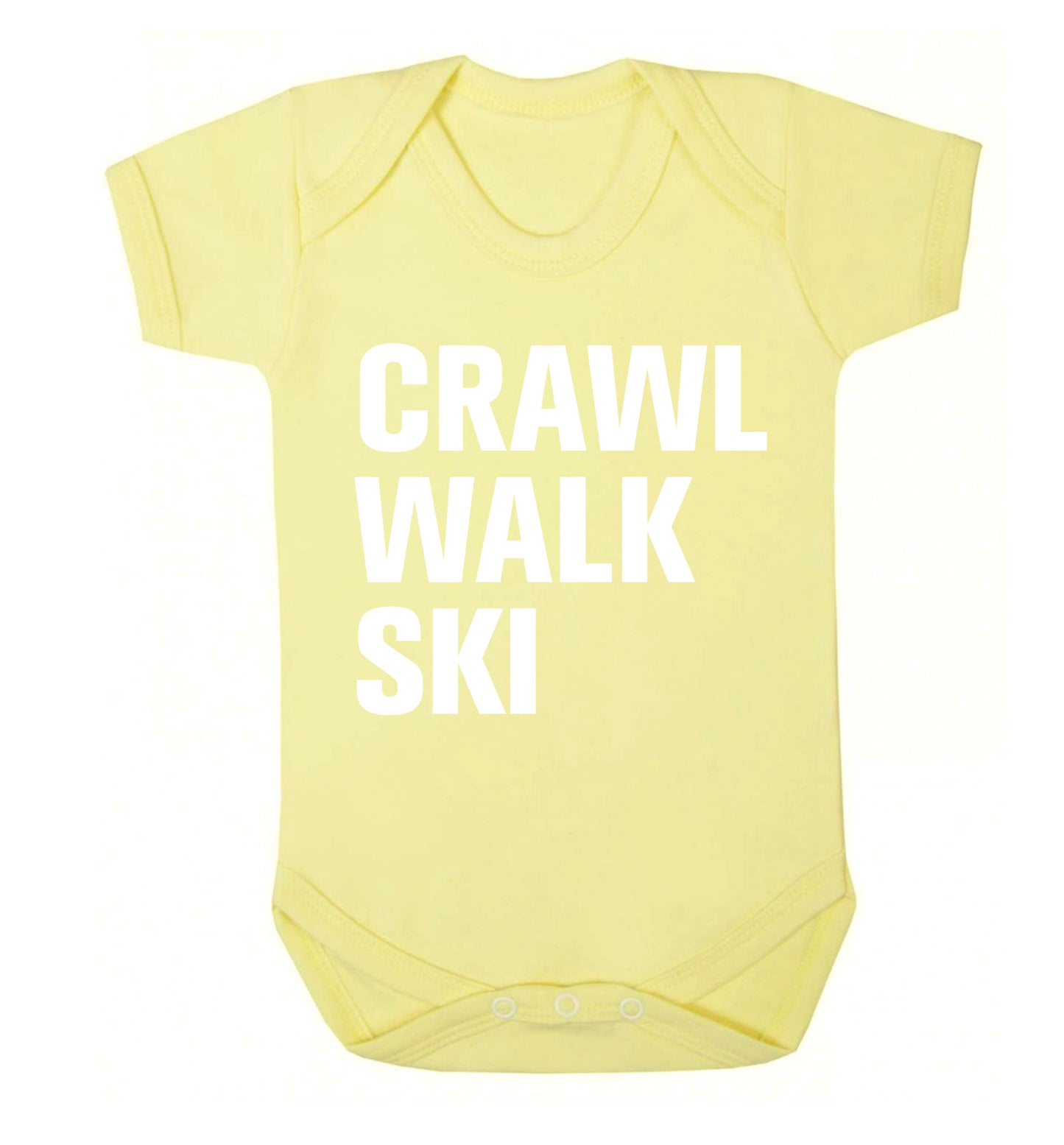Crawl walk ski Baby Vest pale yellow 18-24 months