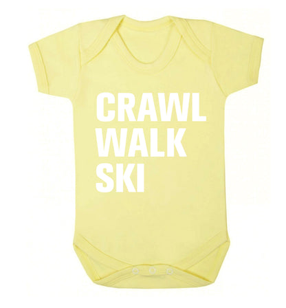 Crawl walk ski Baby Vest pale yellow 18-24 months