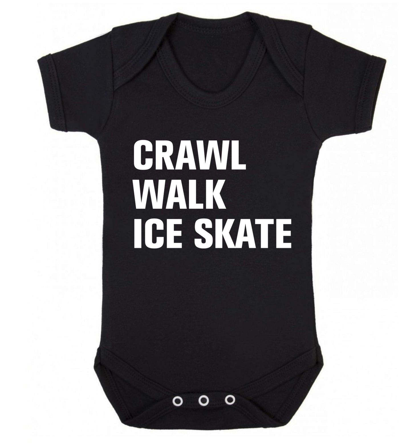 Crawl walk ice skate Baby Vest black 18-24 months