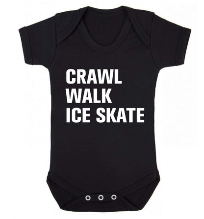 Crawl walk ice skate Baby Vest black 18-24 months