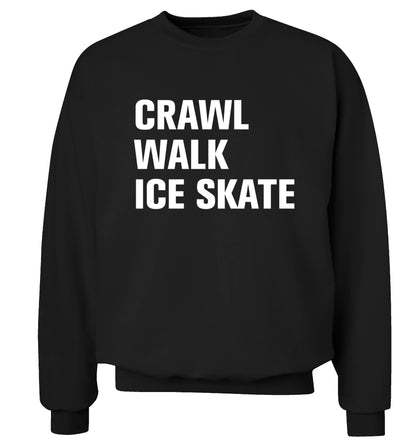 Crawl walk ice skate Adult's unisexblack Sweater 2XL