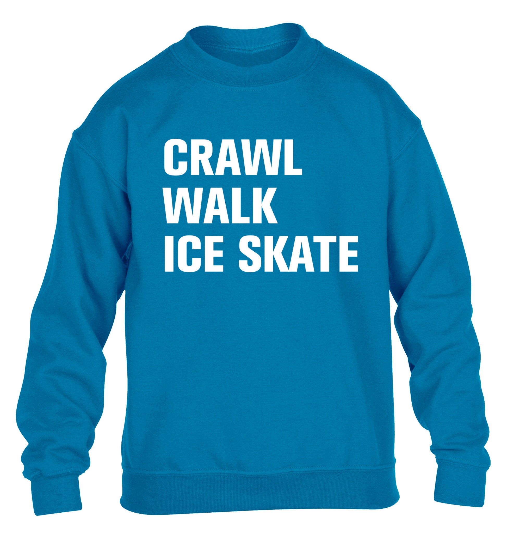 Crawl walk ice skate children's blue sweater 12-14 Years