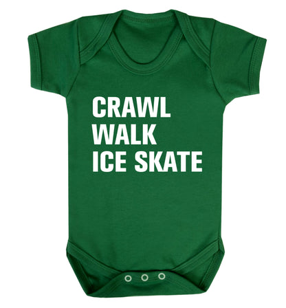 Crawl walk ice skate Baby Vest green 18-24 months