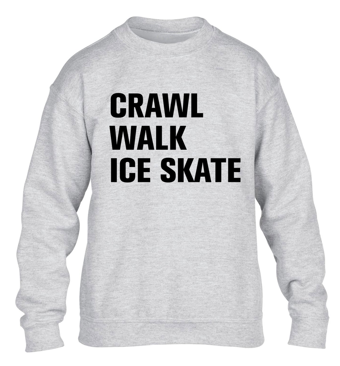 Crawl walk ice skate children's grey sweater 12-14 Years