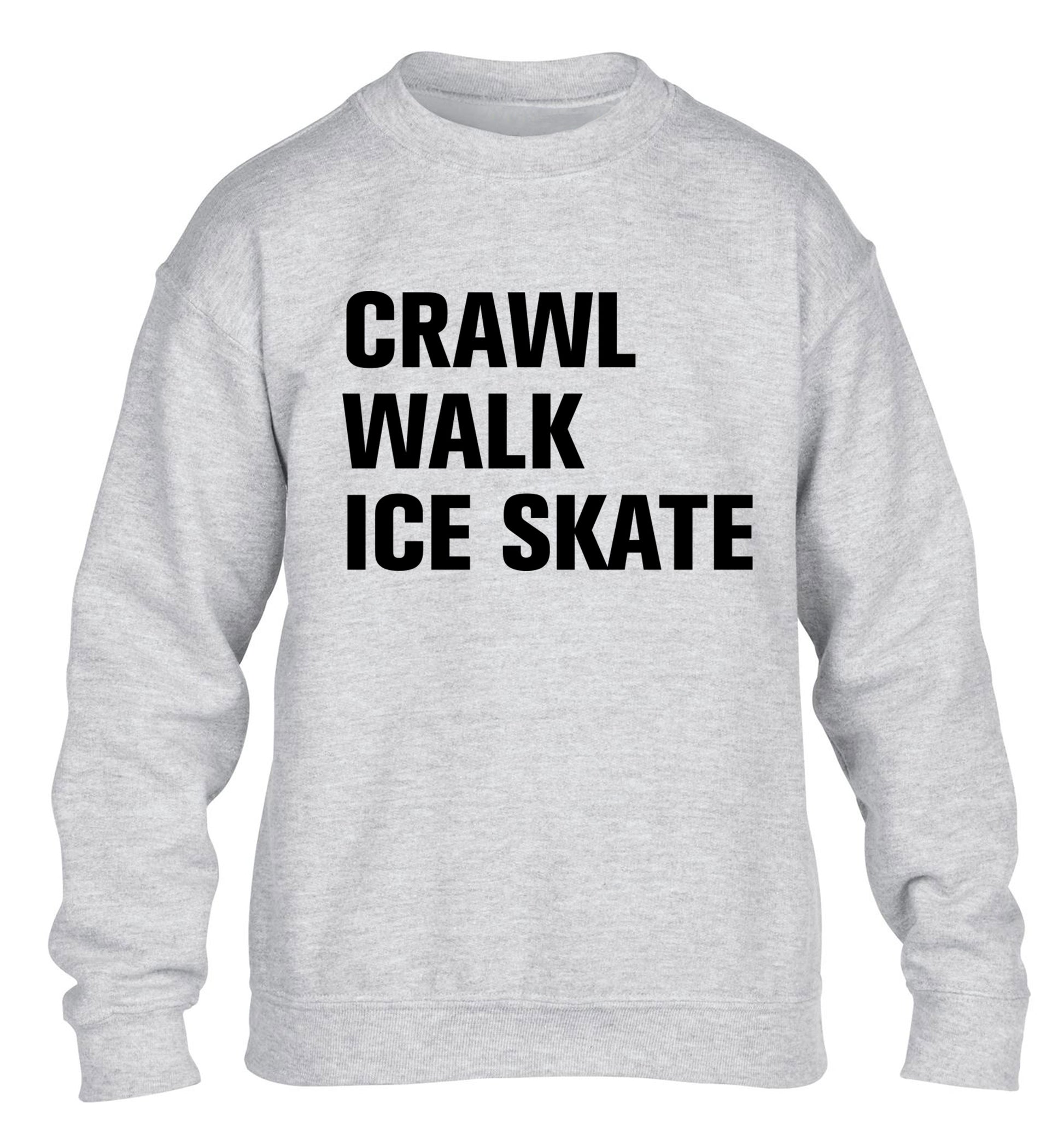 Crawl walk ice skate children's grey sweater 12-14 Years
