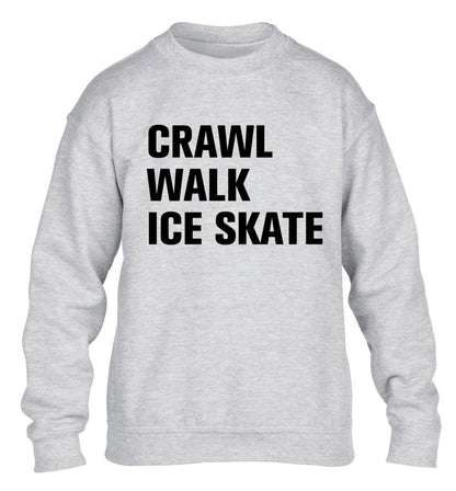 Crawl walk ice skate children's grey sweater 12-14 Years