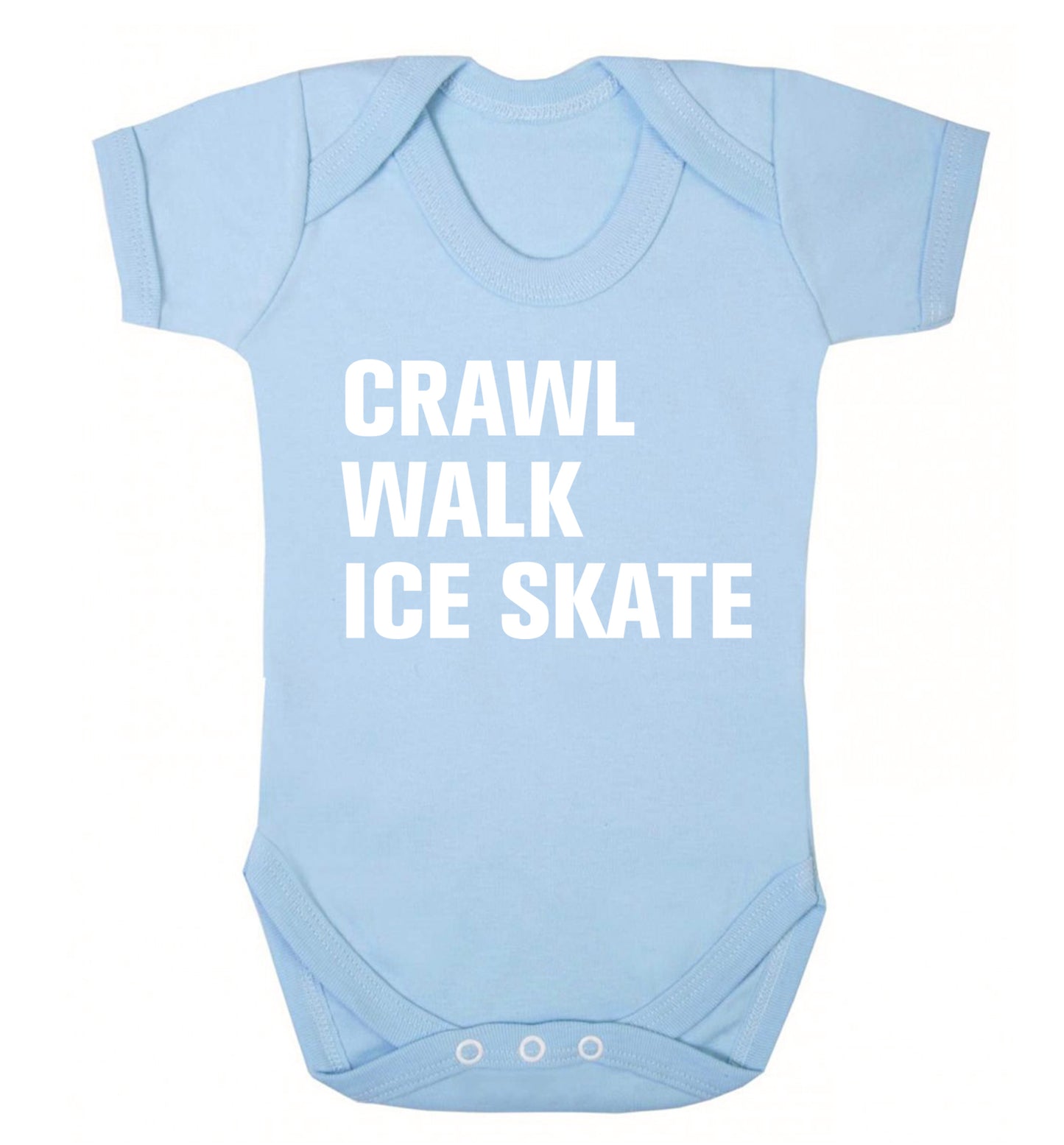 Crawl walk ice skate Baby Vest pale blue 18-24 months