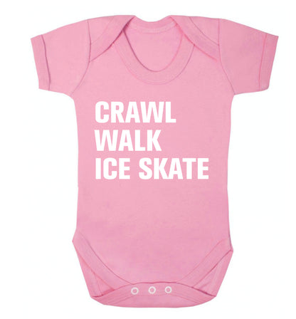 Crawl walk ice skate Baby Vest pale pink 18-24 months