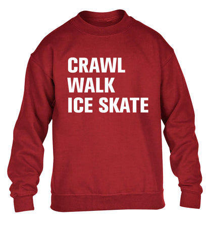 Crawl walk ice skate children's grey sweater 12-14 Years