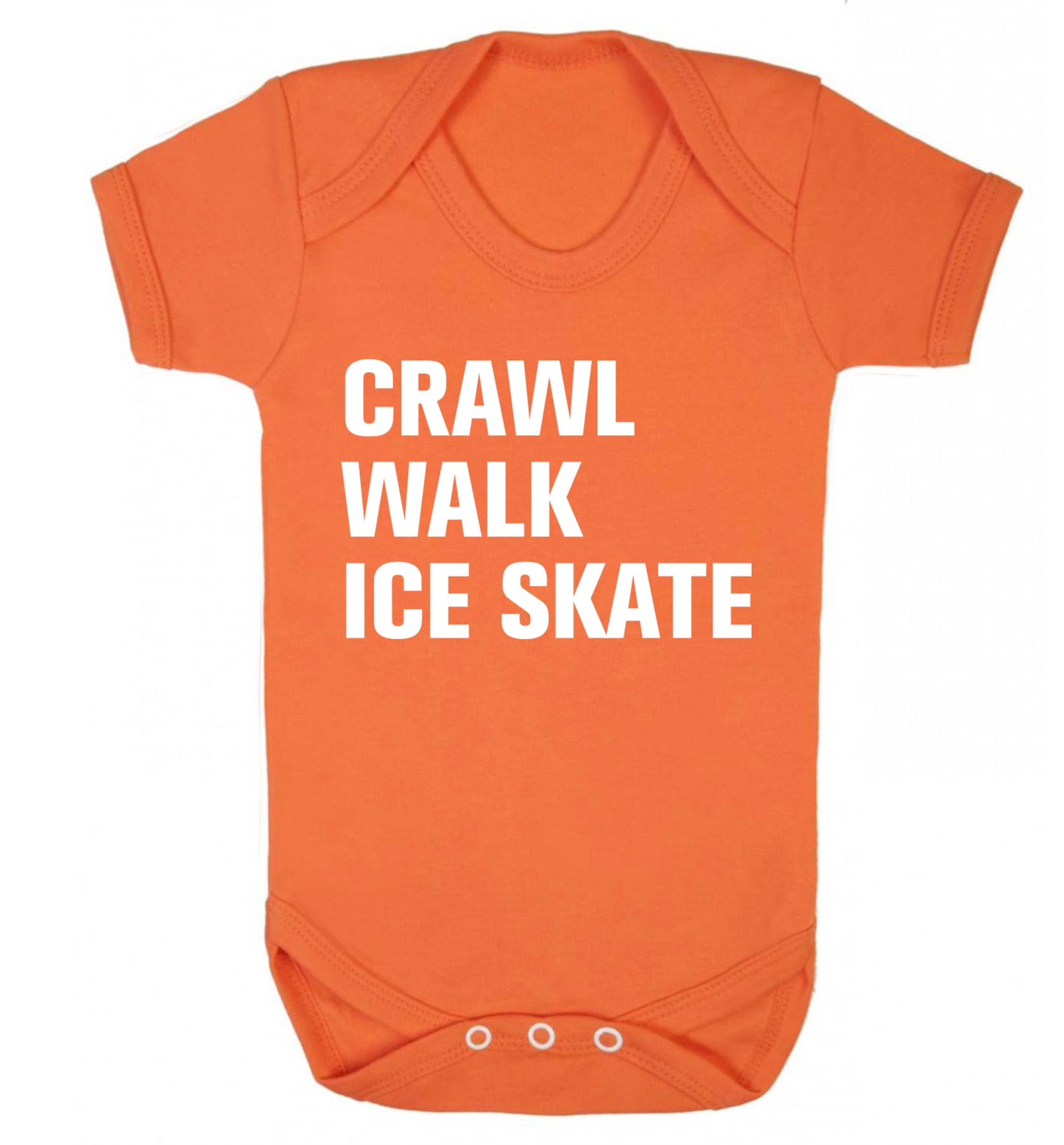 Crawl walk ice skate Baby Vest orange 18-24 months