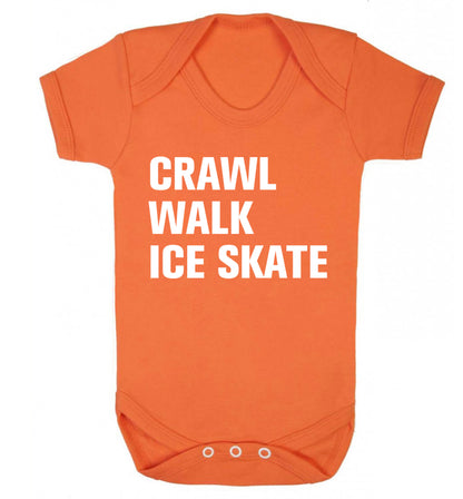 Crawl walk ice skate Baby Vest orange 18-24 months