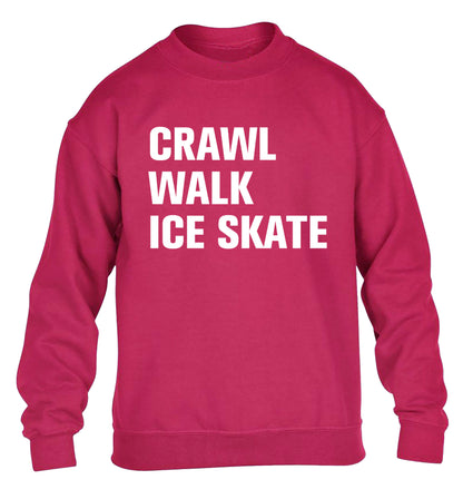 Crawl walk ice skate children's pink sweater 12-14 Years