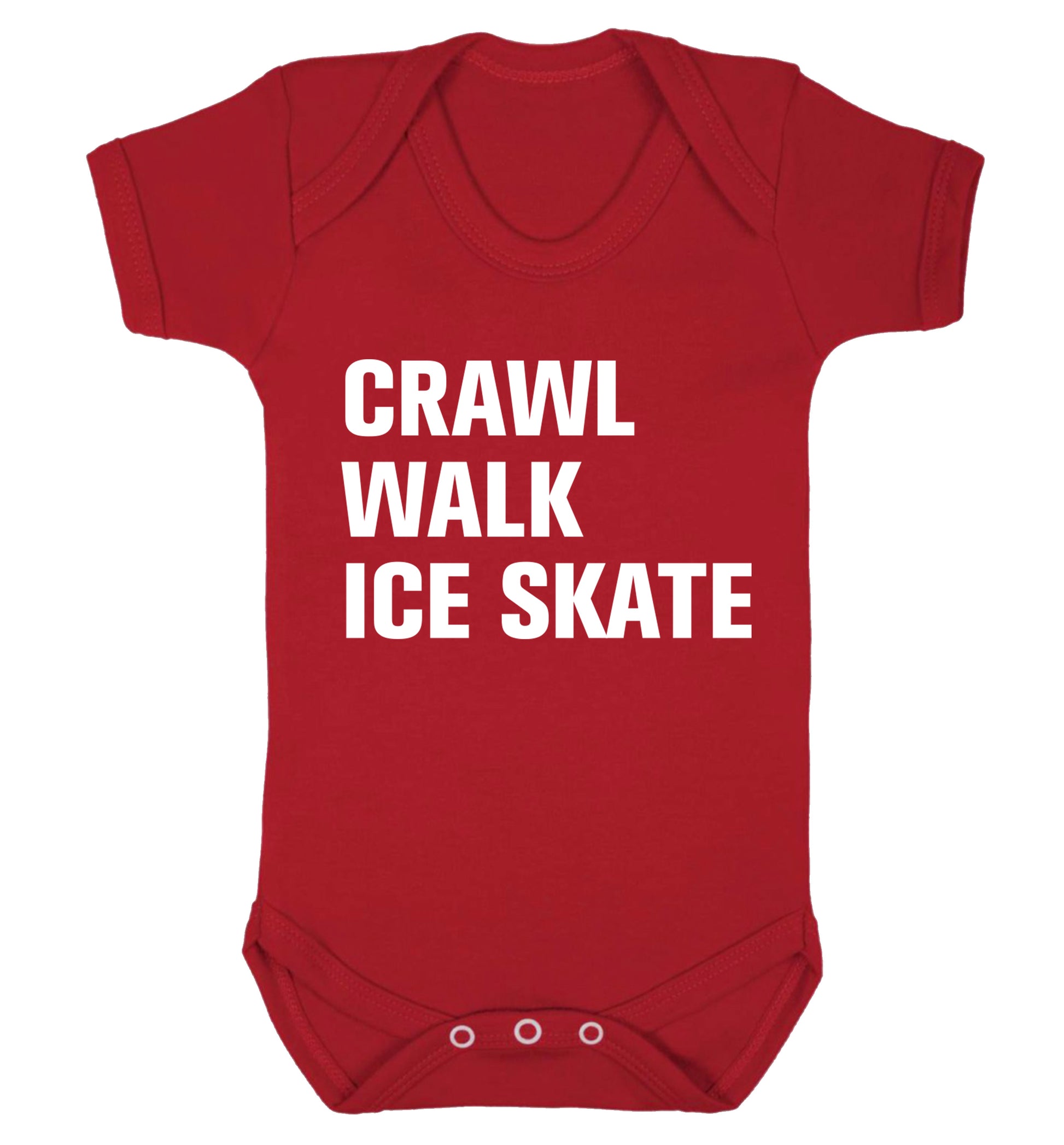 Crawl walk ice skate Baby Vest red 18-24 months