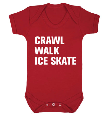 Crawl walk ice skate Baby Vest red 18-24 months