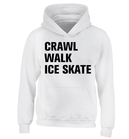 Crawl walk ice skate children's white hoodie 12-14 Years