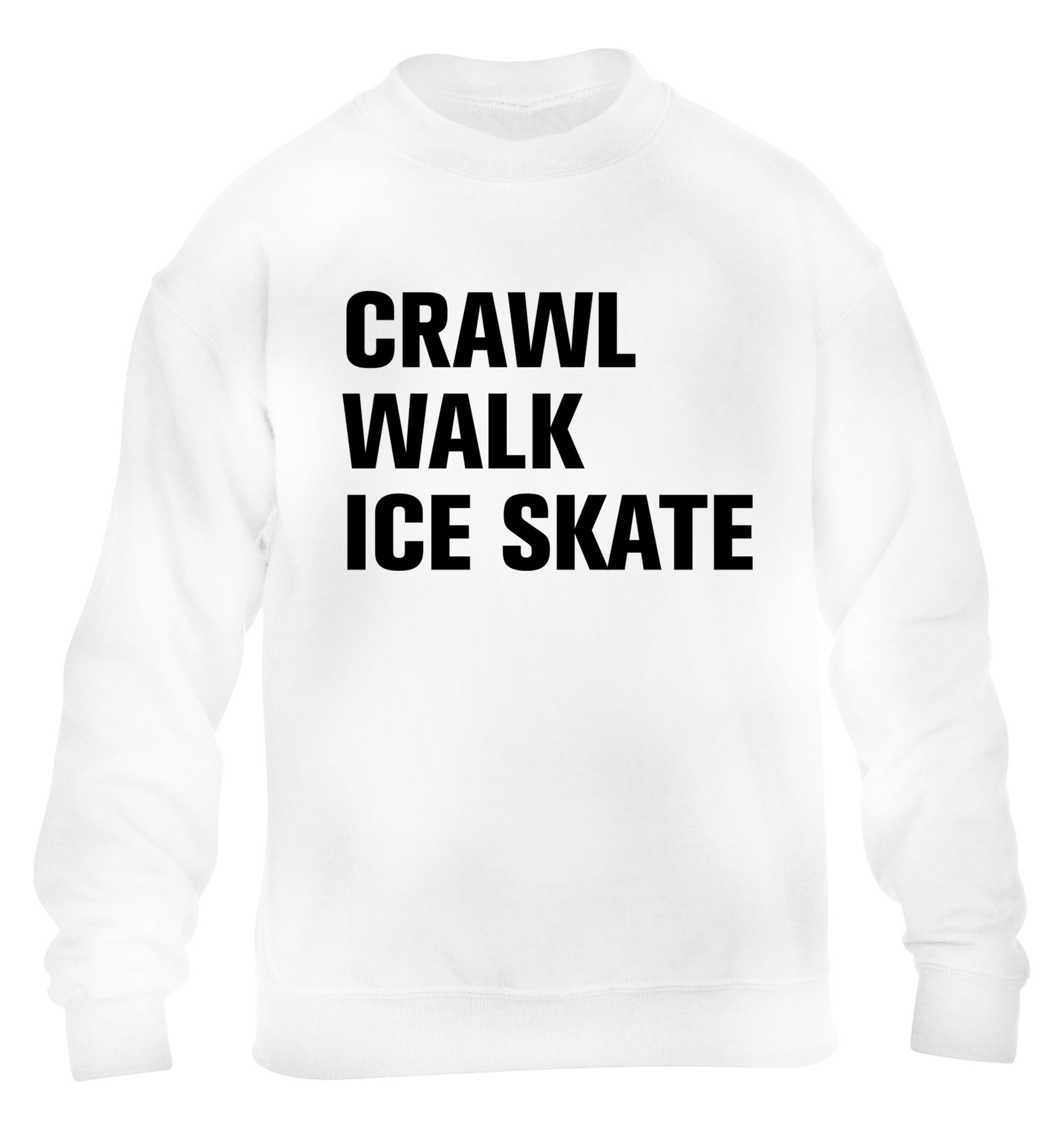 Crawl walk ice skate children's white sweater 12-14 Years