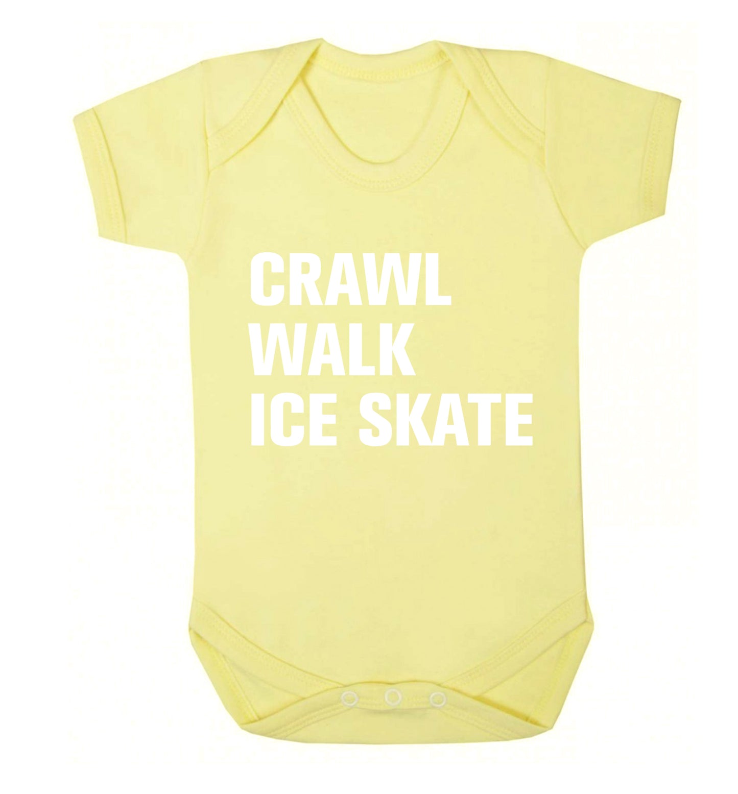 Crawl walk ice skate Baby Vest pale yellow 18-24 months