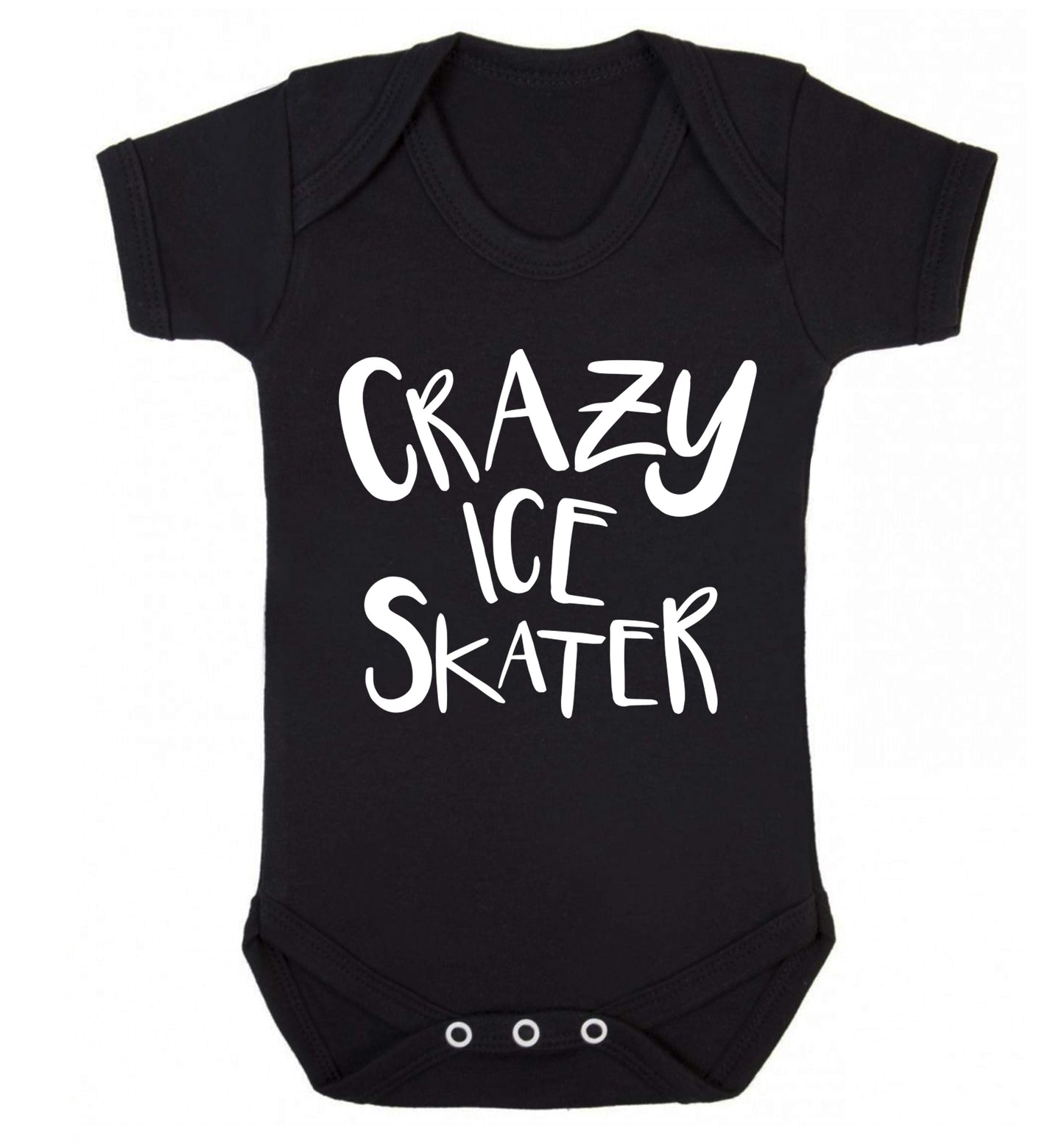 Crazy ice skater Baby Vest black 18-24 months