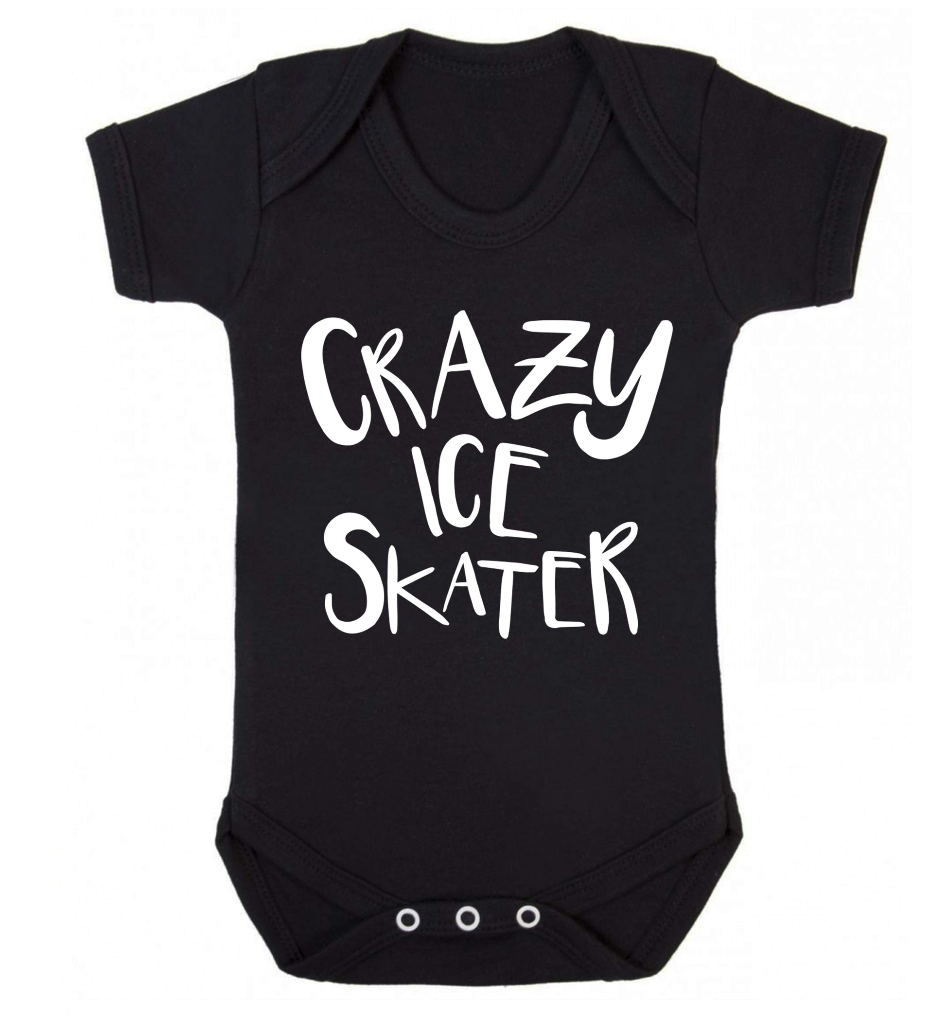 Crazy ice skater Baby Vest black 18-24 months