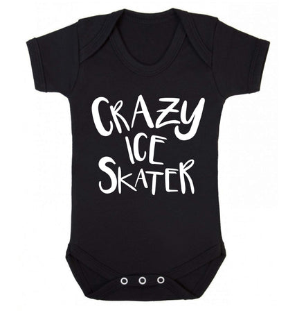 Crazy ice skater Baby Vest black 18-24 months