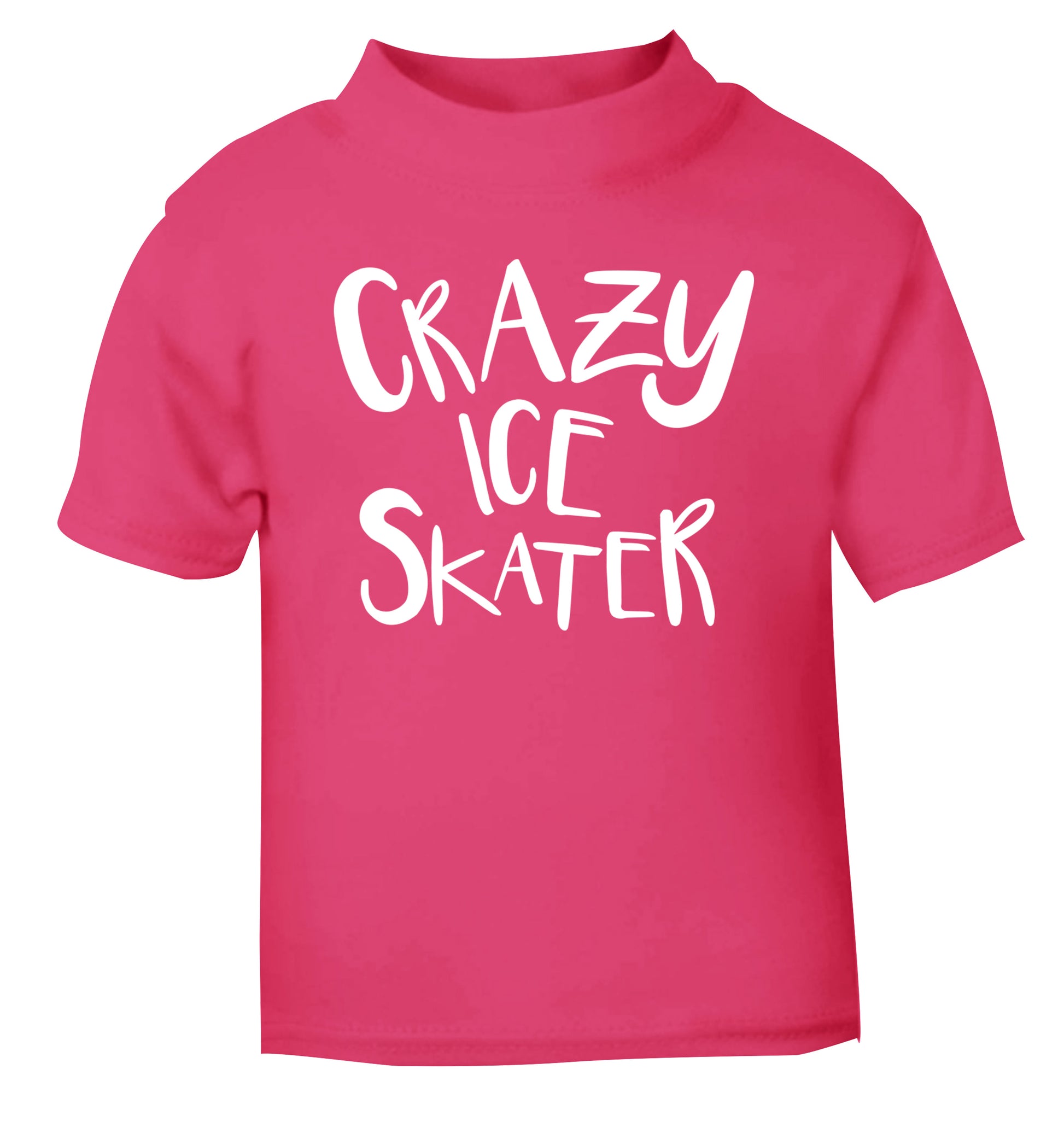 Crazy ice skater pink Baby Toddler Tshirt 2 Years