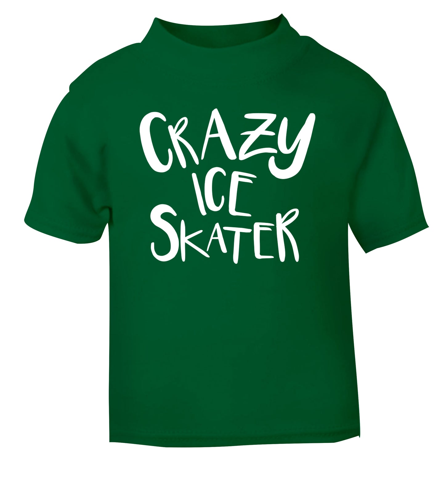 Crazy ice skater green Baby Toddler Tshirt 2 Years