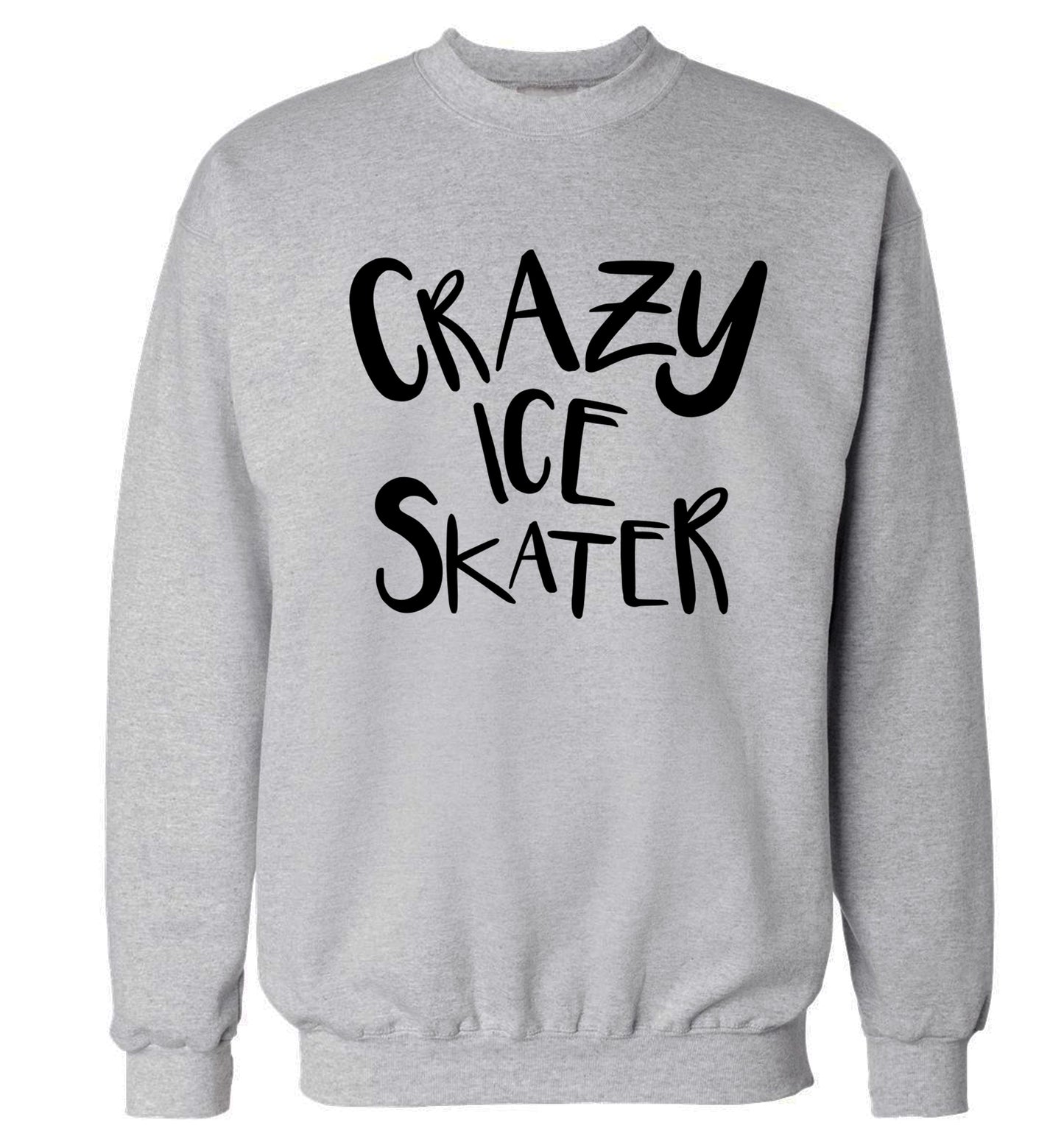 Crazy ice skater Adult's unisexgrey Sweater 2XL