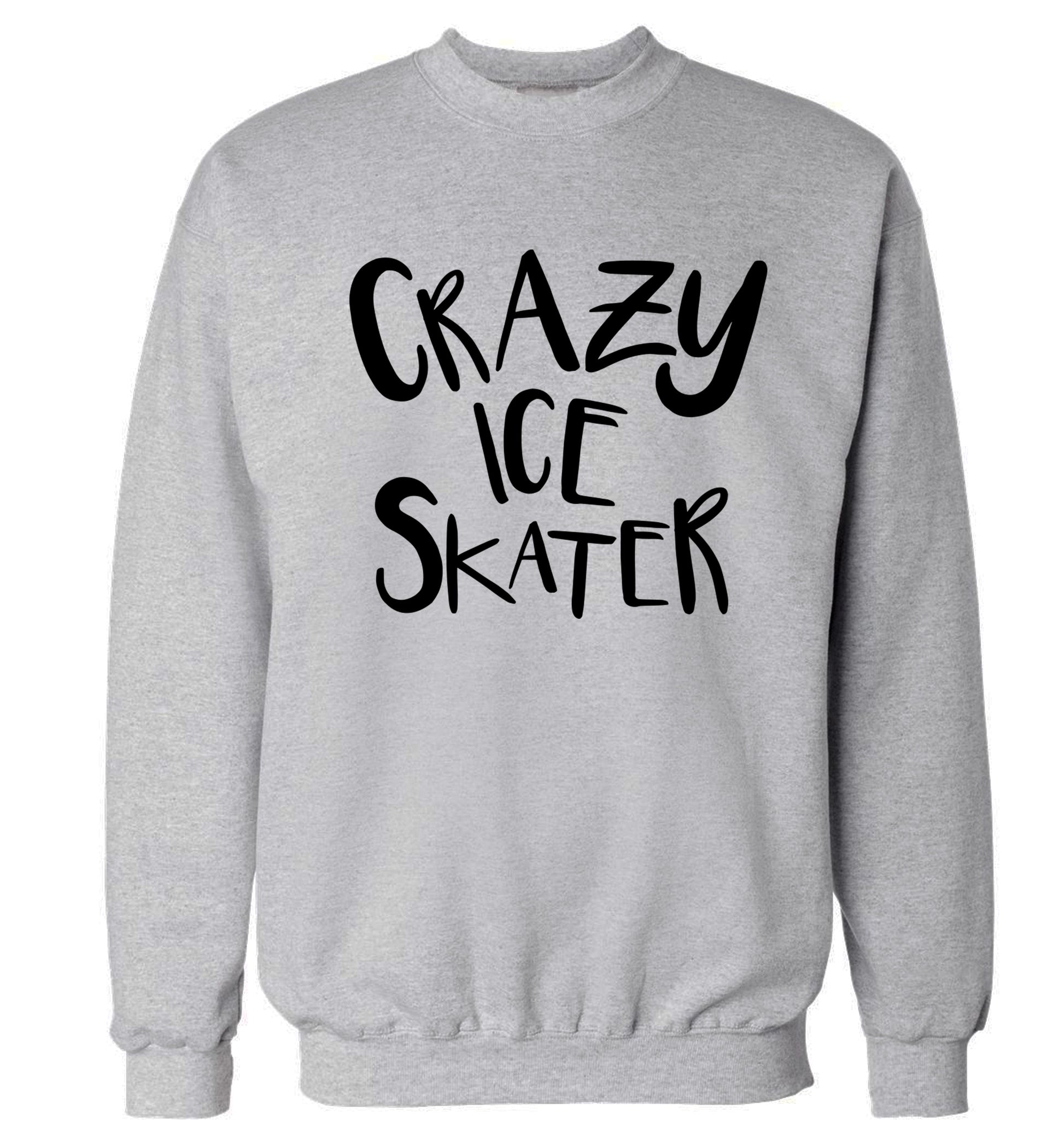 Crazy ice skater Adult's unisexgrey Sweater 2XL