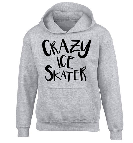 Crazy ice skater children's grey hoodie 12-14 Years