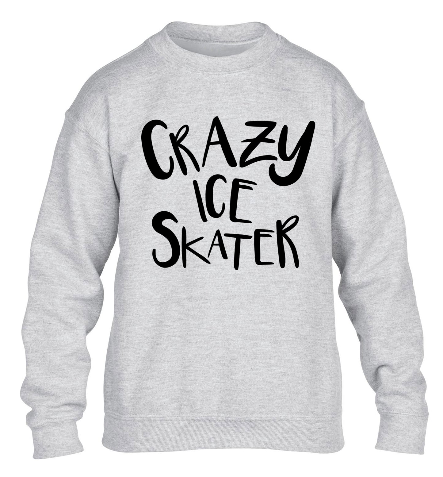 Crazy ice skater children's grey sweater 12-14 Years
