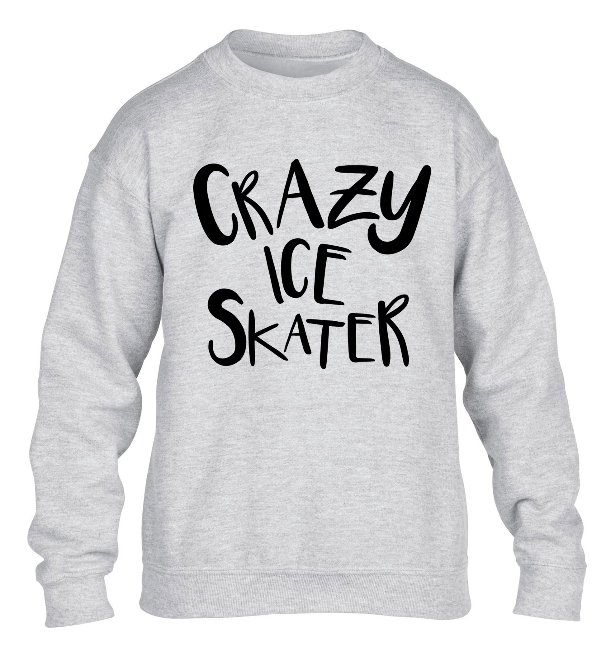 Crazy ice skater children's grey sweater 12-14 Years