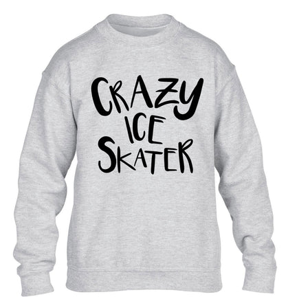 Crazy ice skater children's grey sweater 12-14 Years