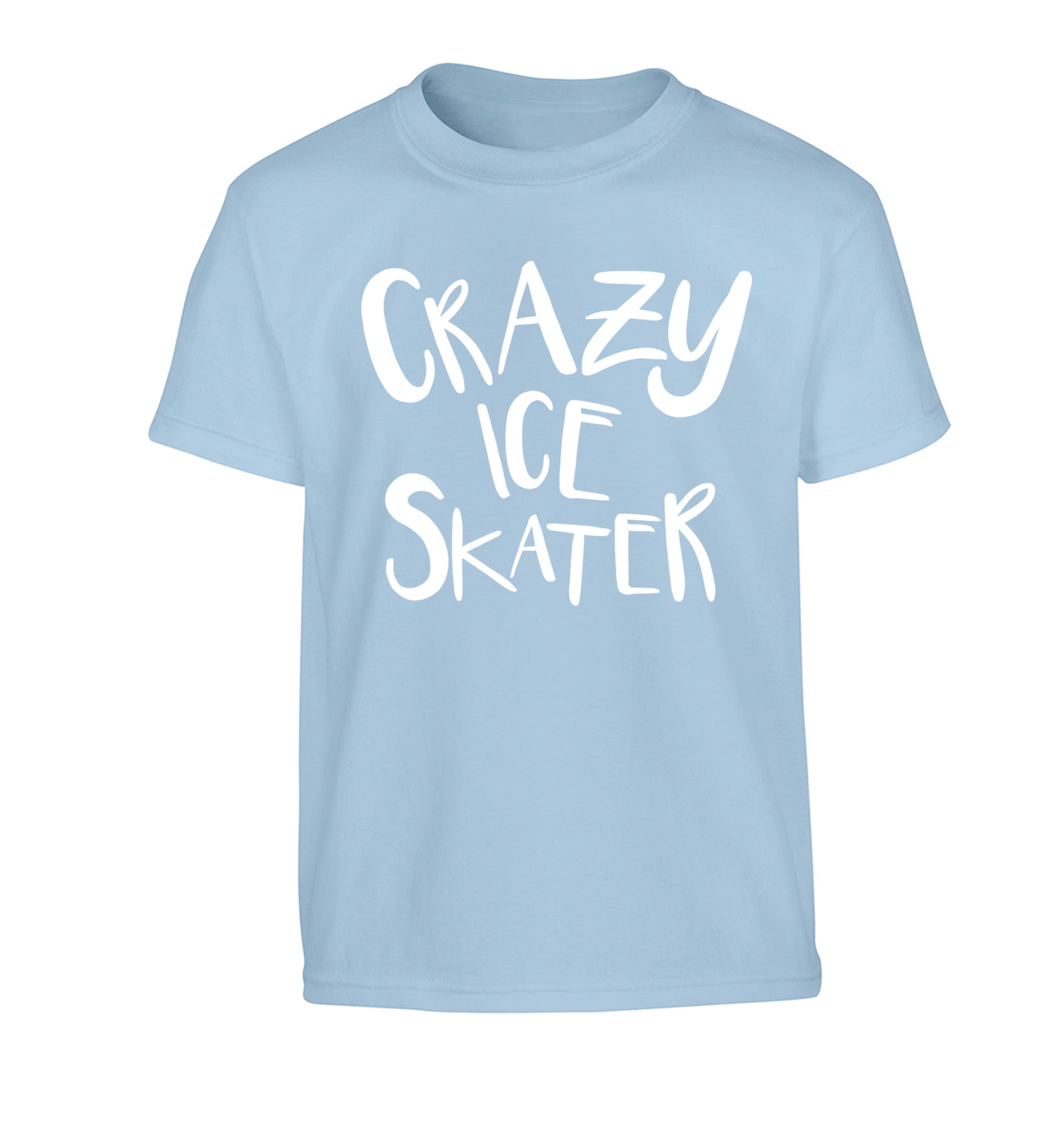 Crazy ice skater Children's light blue Tshirt 12-14 Years