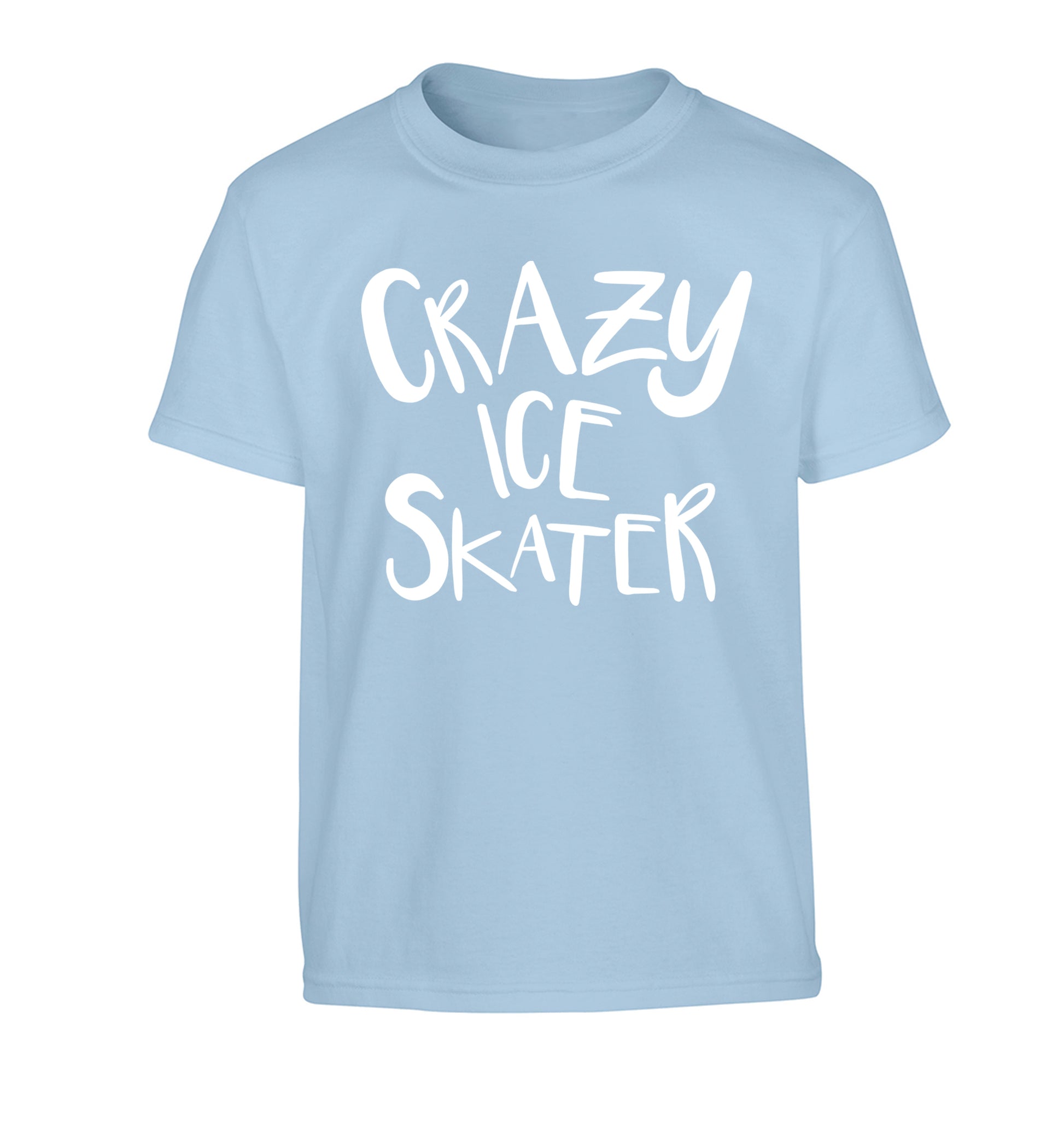 Crazy ice skater Children's light blue Tshirt 12-14 Years