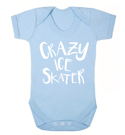 Crazy ice skater Baby Vest pale blue 18-24 months