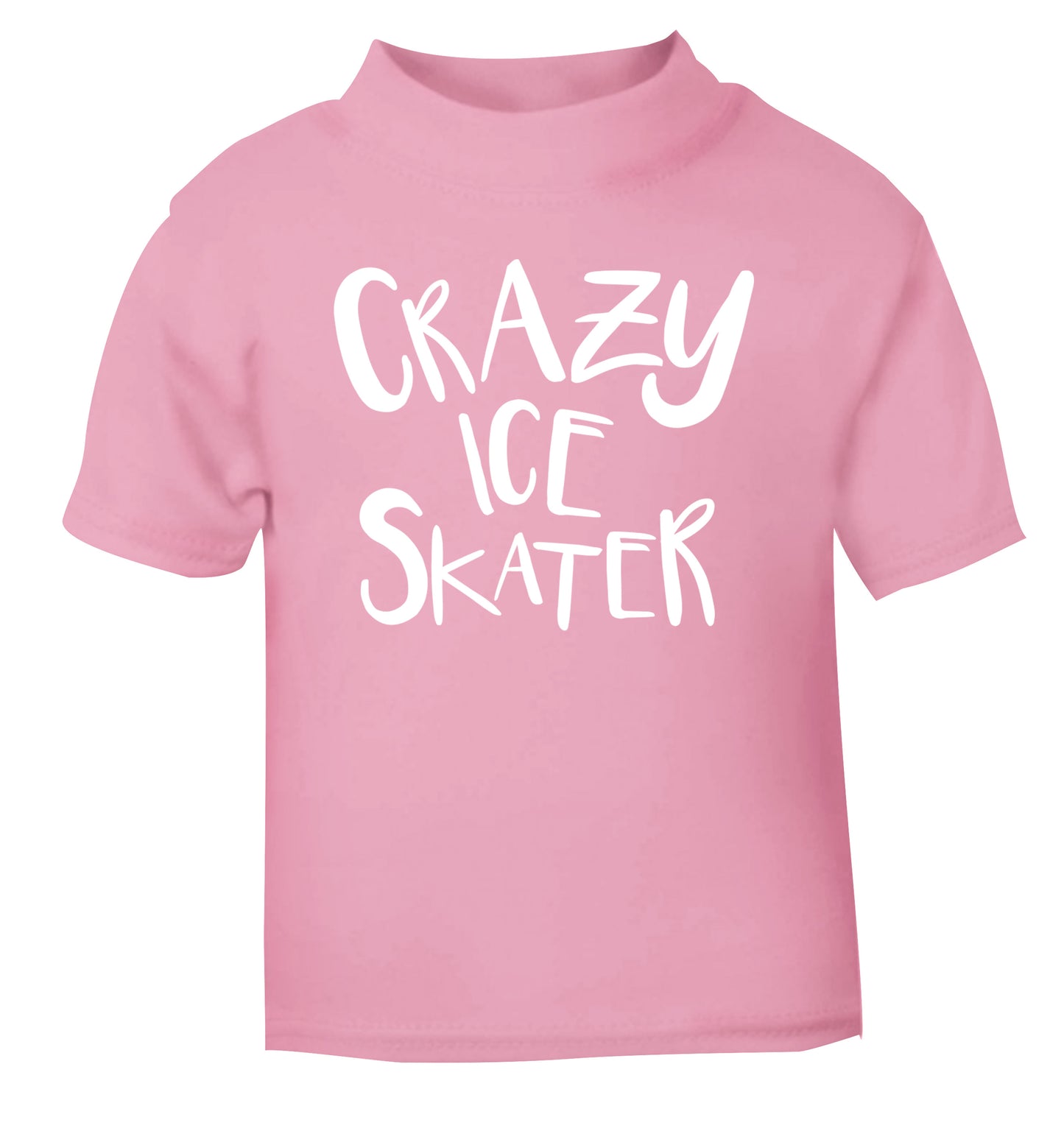 Crazy ice skater light pink Baby Toddler Tshirt 2 Years
