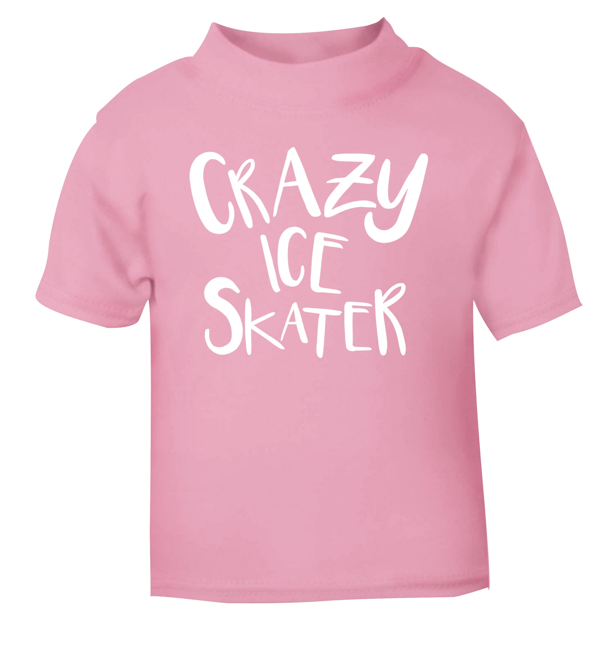Crazy ice skater light pink Baby Toddler Tshirt 2 Years
