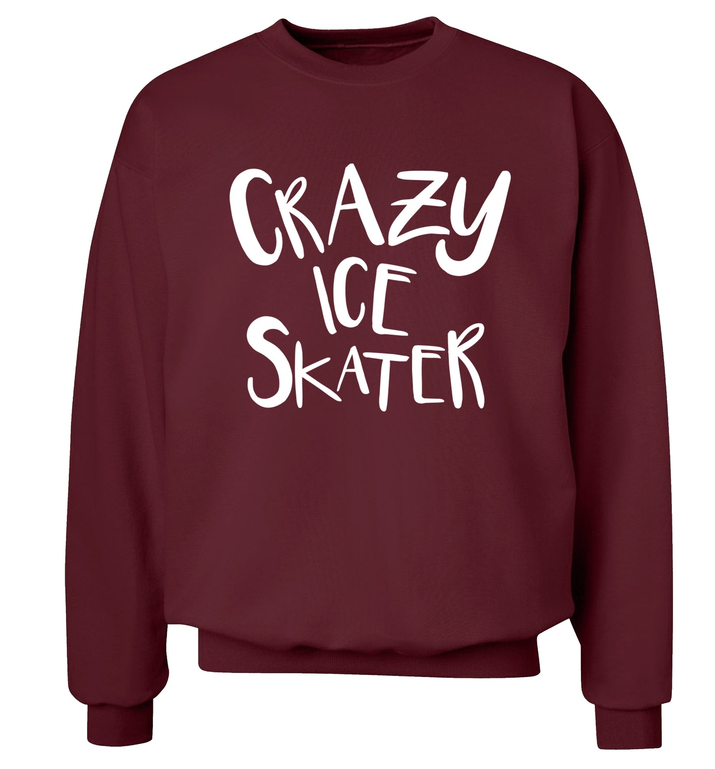 Crazy ice skater Adult's unisexmaroon Sweater 2XL
