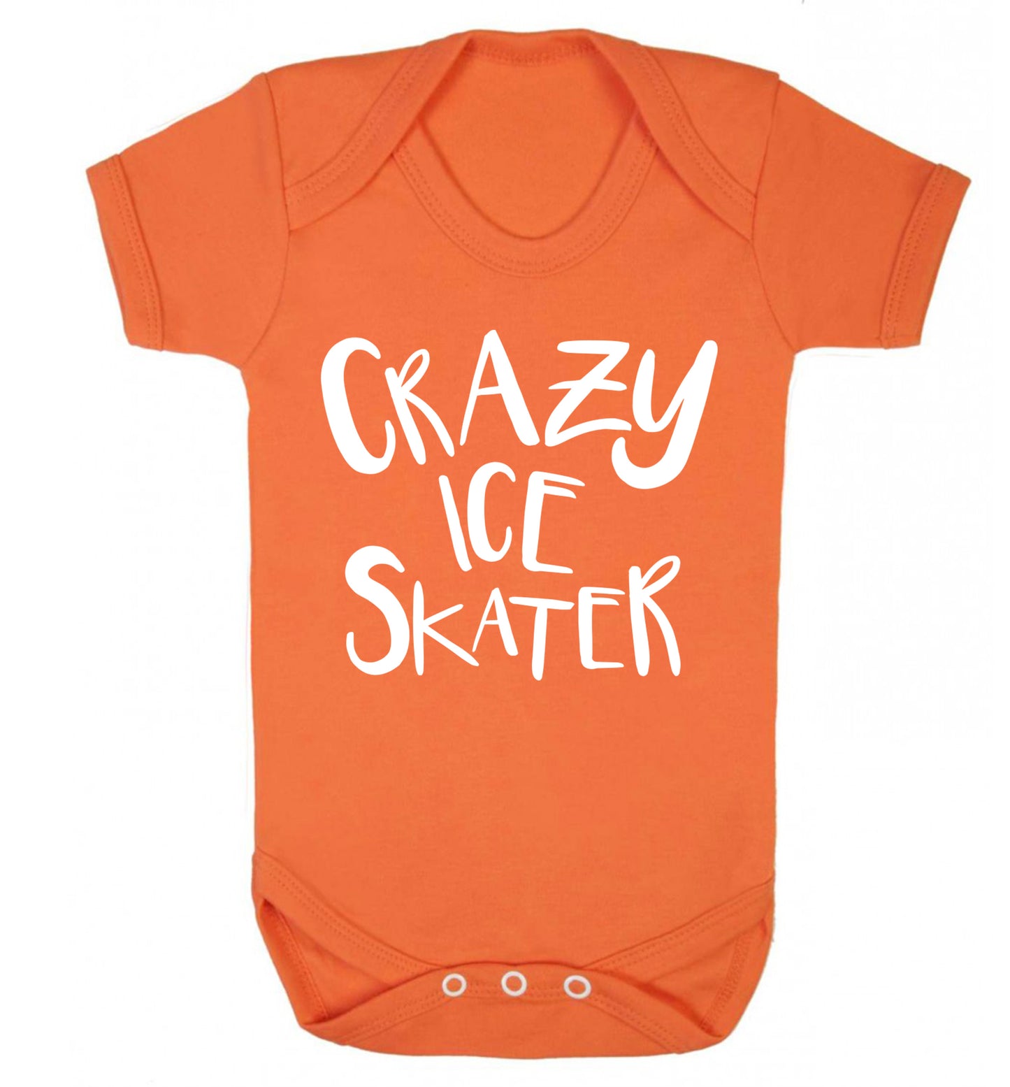 Crazy ice skater Baby Vest orange 18-24 months