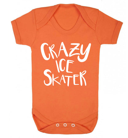Crazy ice skater Baby Vest orange 18-24 months