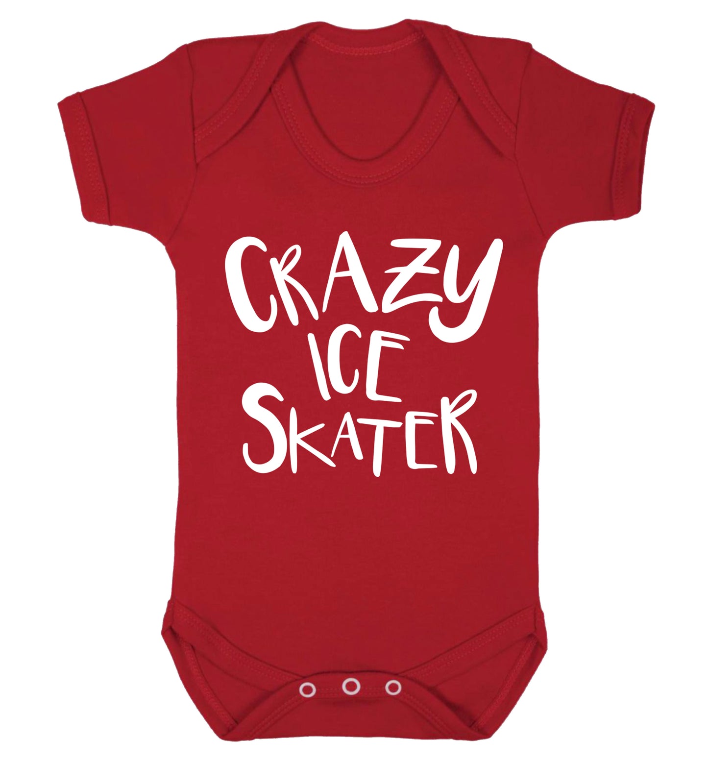 Crazy ice skater Baby Vest red 18-24 months