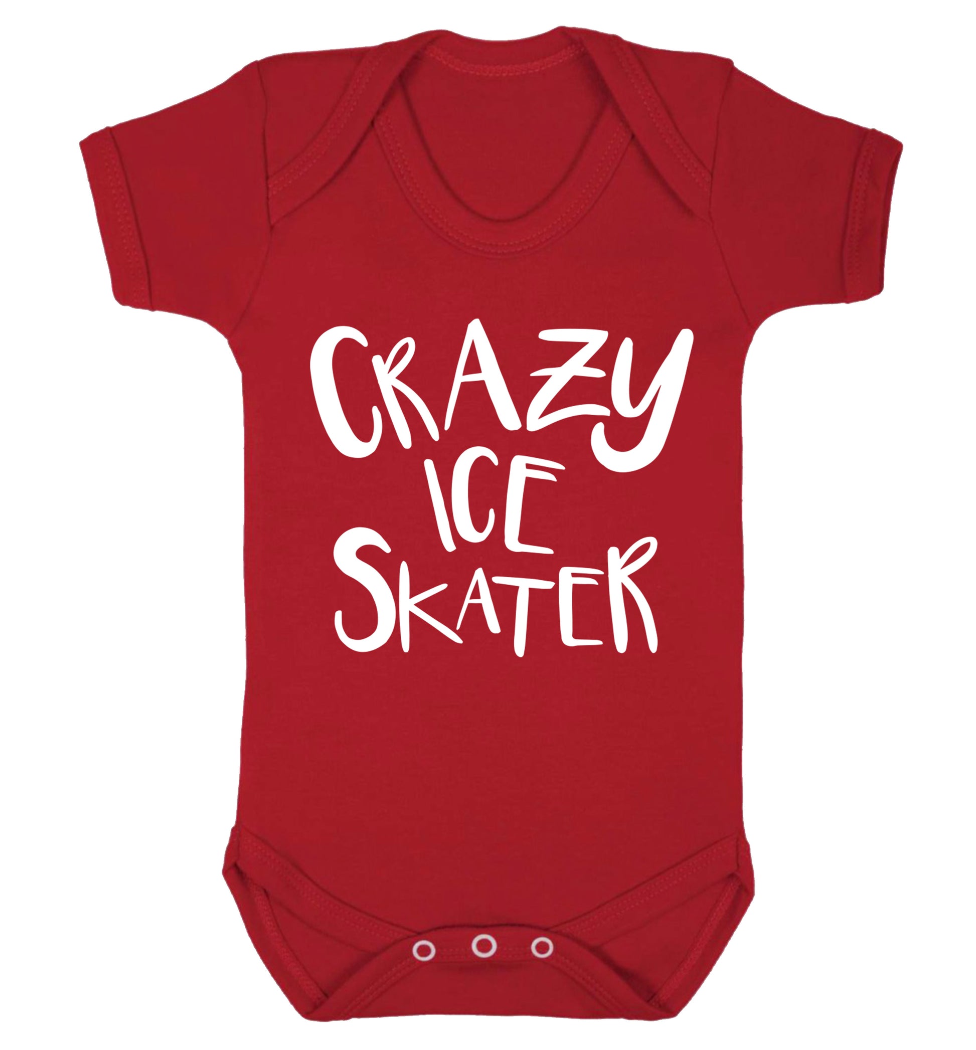 Crazy ice skater Baby Vest red 18-24 months