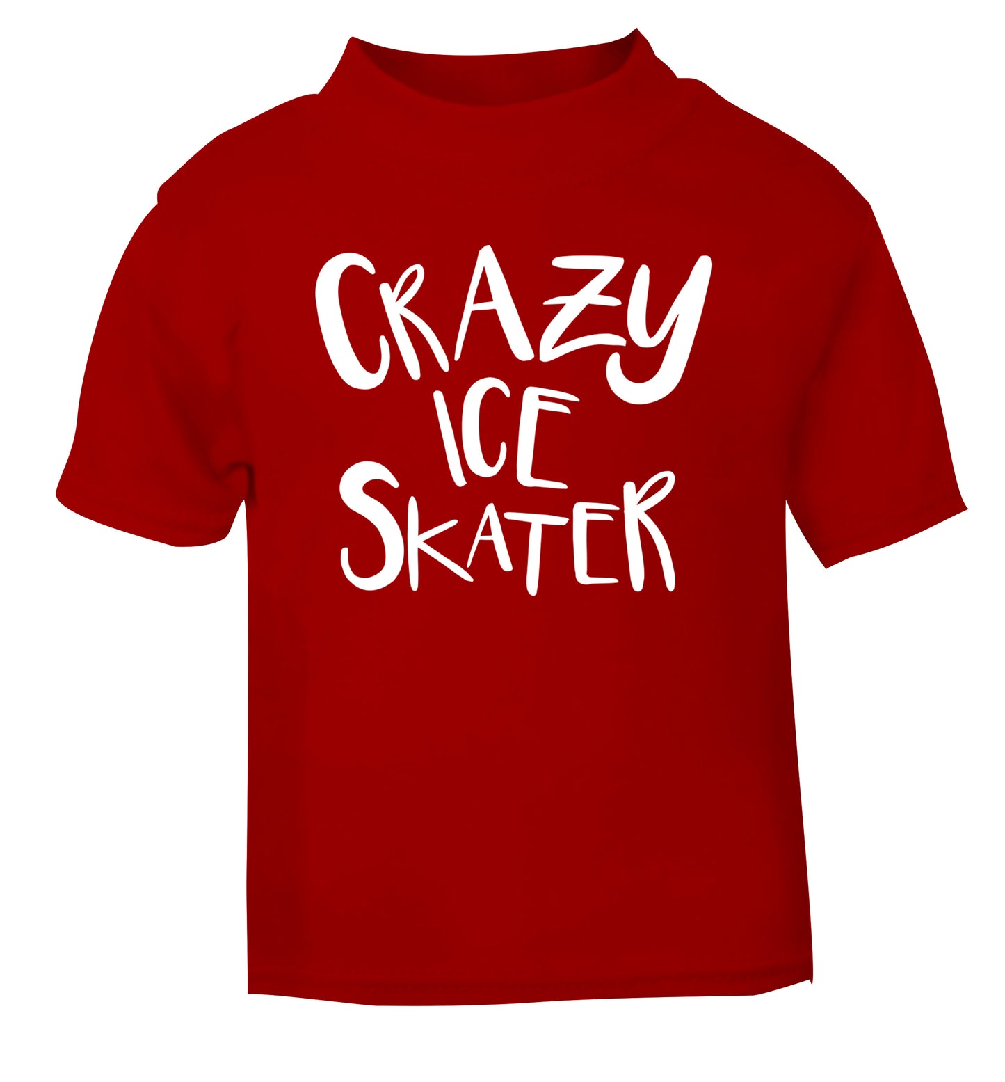 Crazy ice skater red Baby Toddler Tshirt 2 Years