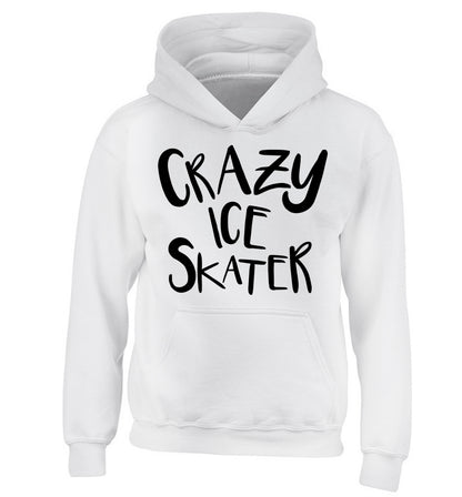 Crazy ice skater children's white hoodie 12-14 Years