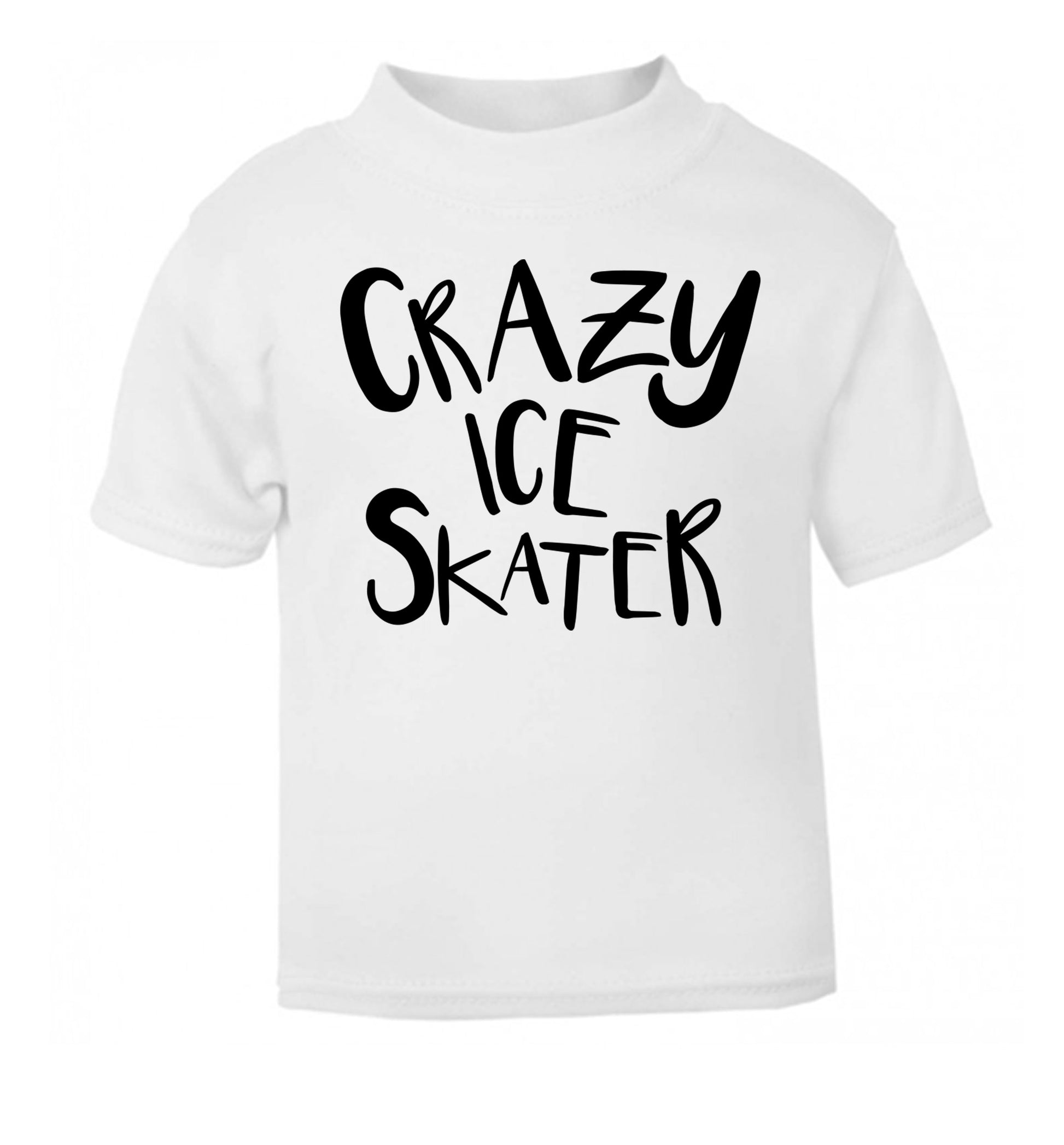 Crazy ice skater white Baby Toddler Tshirt 2 Years