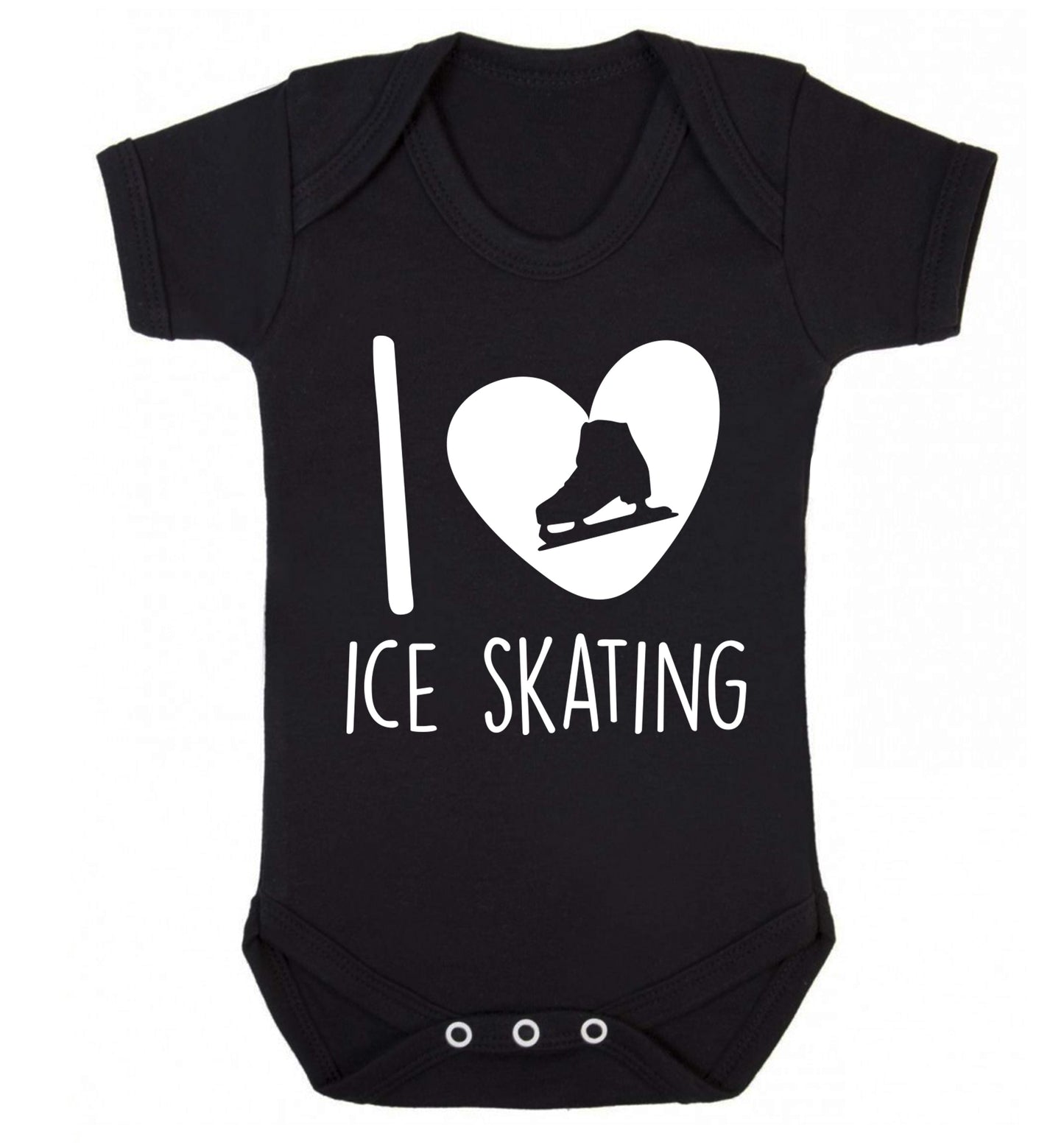 I love ice skating Baby Vest black 18-24 months