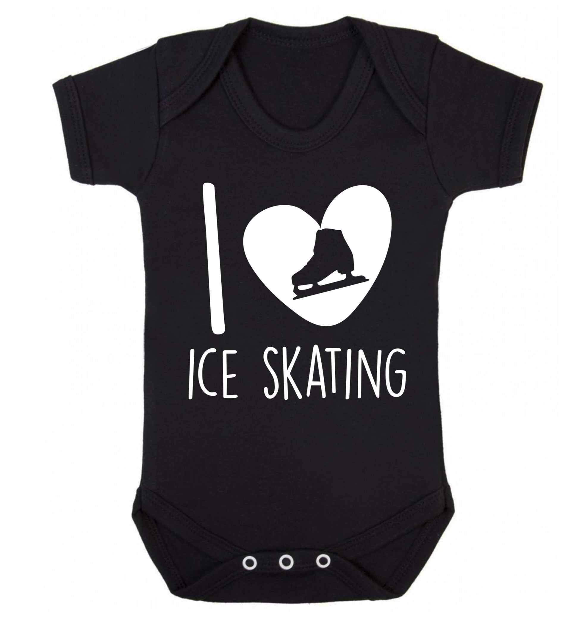 I love ice skating Baby Vest black 18-24 months